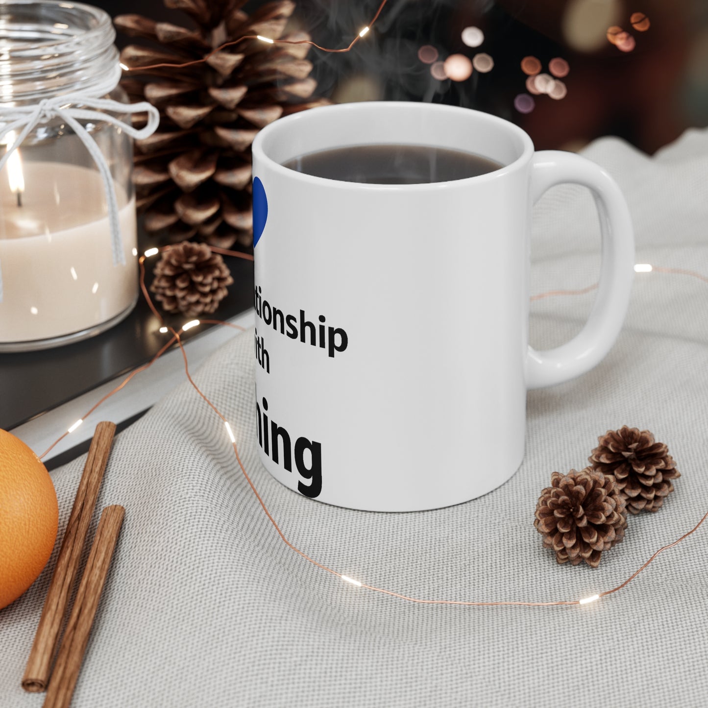 Fishing Love Relationship Mug, Coffee Cup for Anglers, Gift for Fishing Enthusiasts, Fishing Lover's Mug, Unique Fishing Gift, Fishing is Life