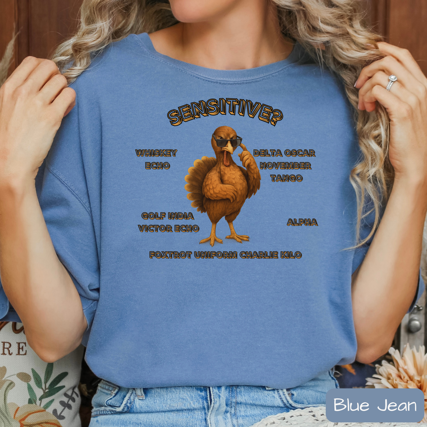 Sensitive Turkey We Don't Give a .... Shirt, Funny Thanksgiving Tee, WDGAF, Trending T-Shirt
