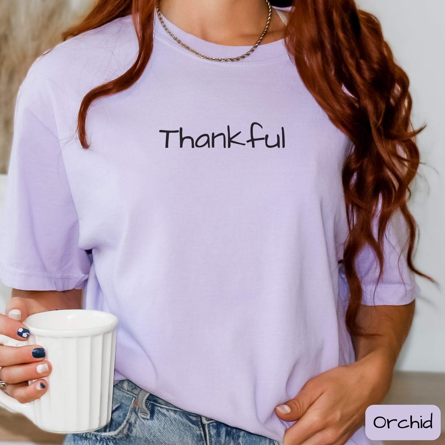 Minimal Thankful Shirt, Simple Thanksgiving Graphic Tee, Trending T-Shirt