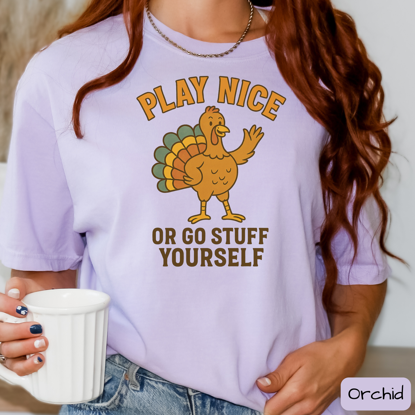 Play Nice Or Go Stuff Yourself Shirt – Funny Thanksgiving Tee for Adults, Trending T-Shirt
