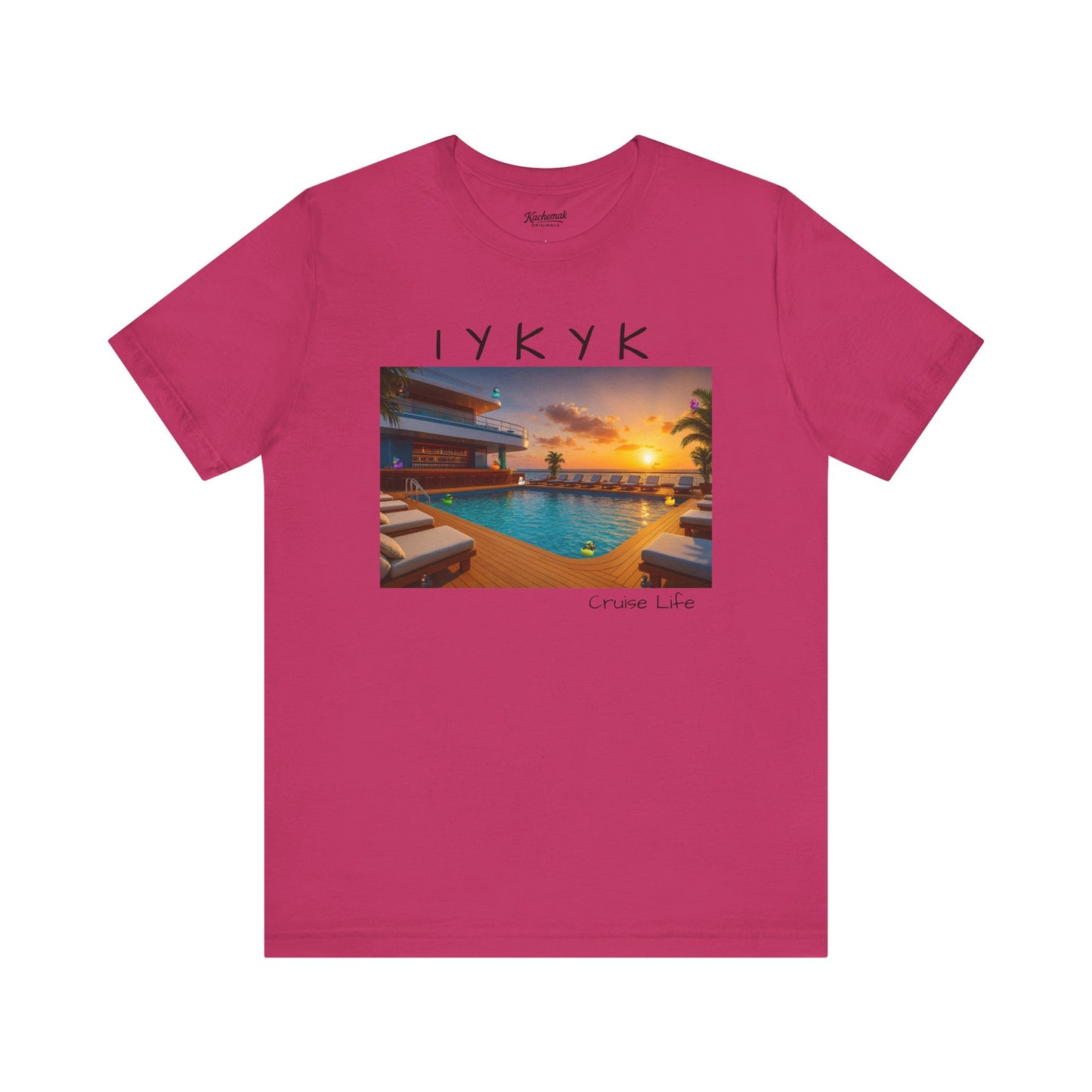 IYKYK Cruise Life Shirt with Hidden Ducks, Pool Deck, Funny Conversation Starter Tee for Travelers & Cruisers