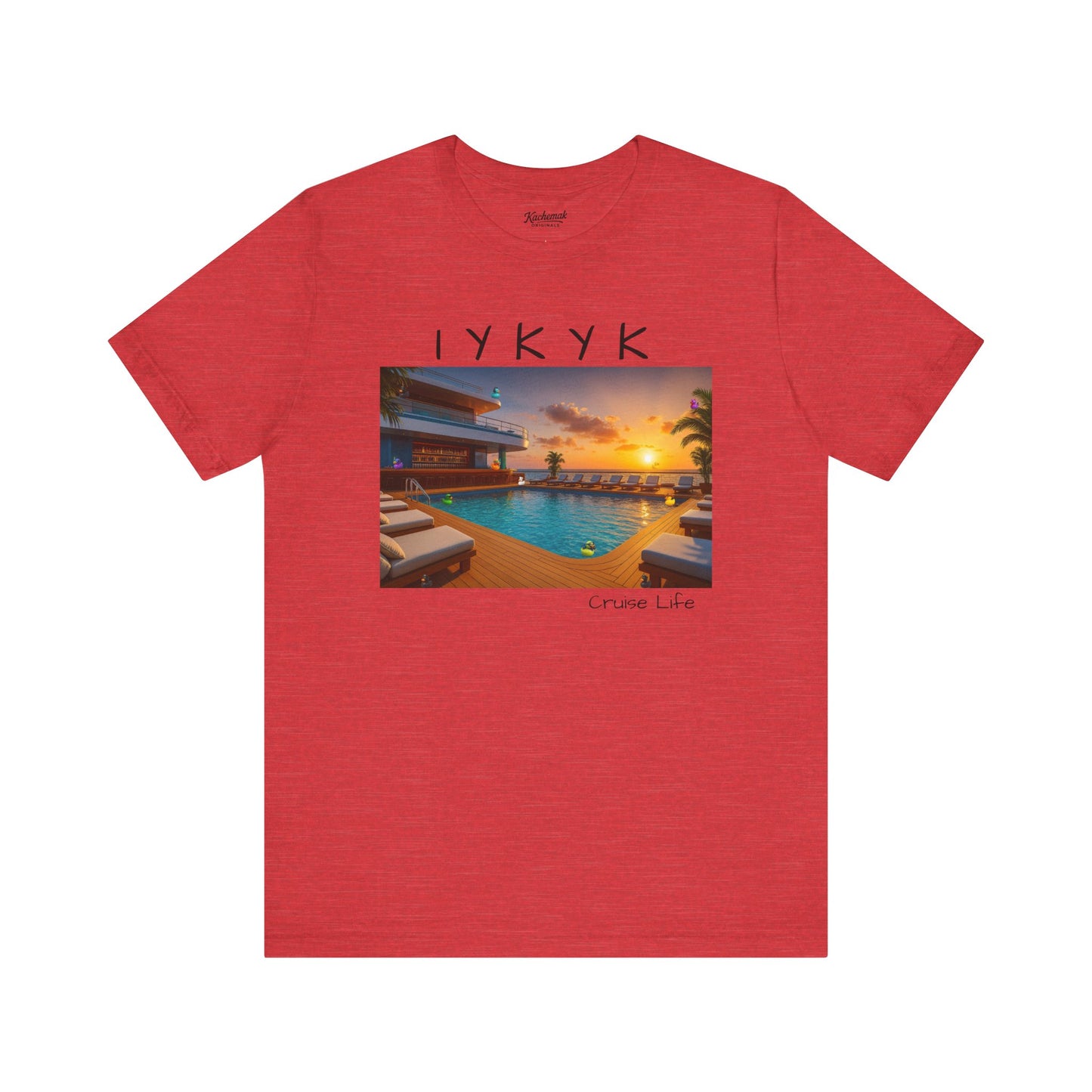 IYKYK Cruise Life Shirt with Hidden Ducks, Pool Deck, Funny Conversation Starter Tee for Travelers & Cruisers