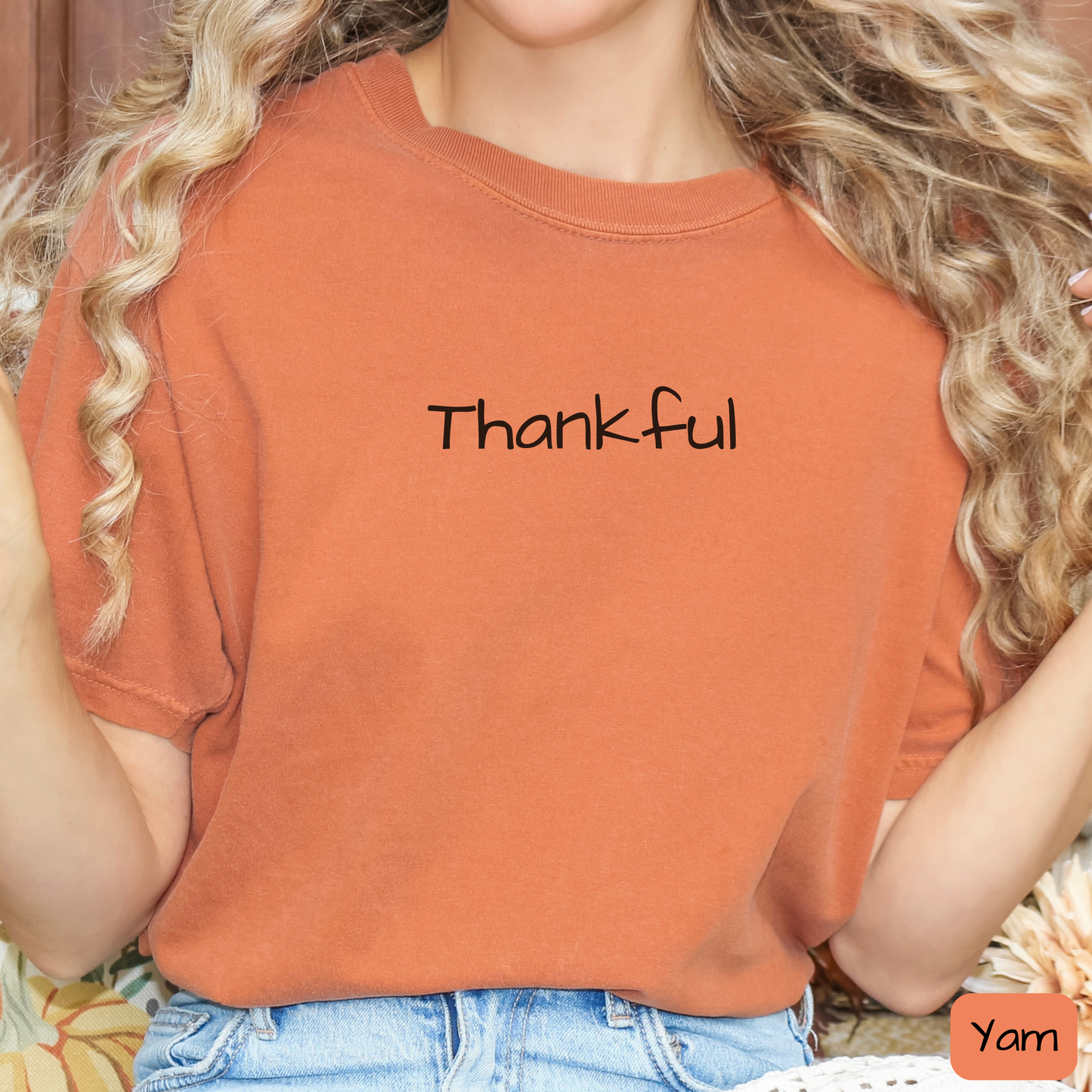 Minimal Thankful Shirt, Simple Thanksgiving Graphic Tee, Trending T-Shirt