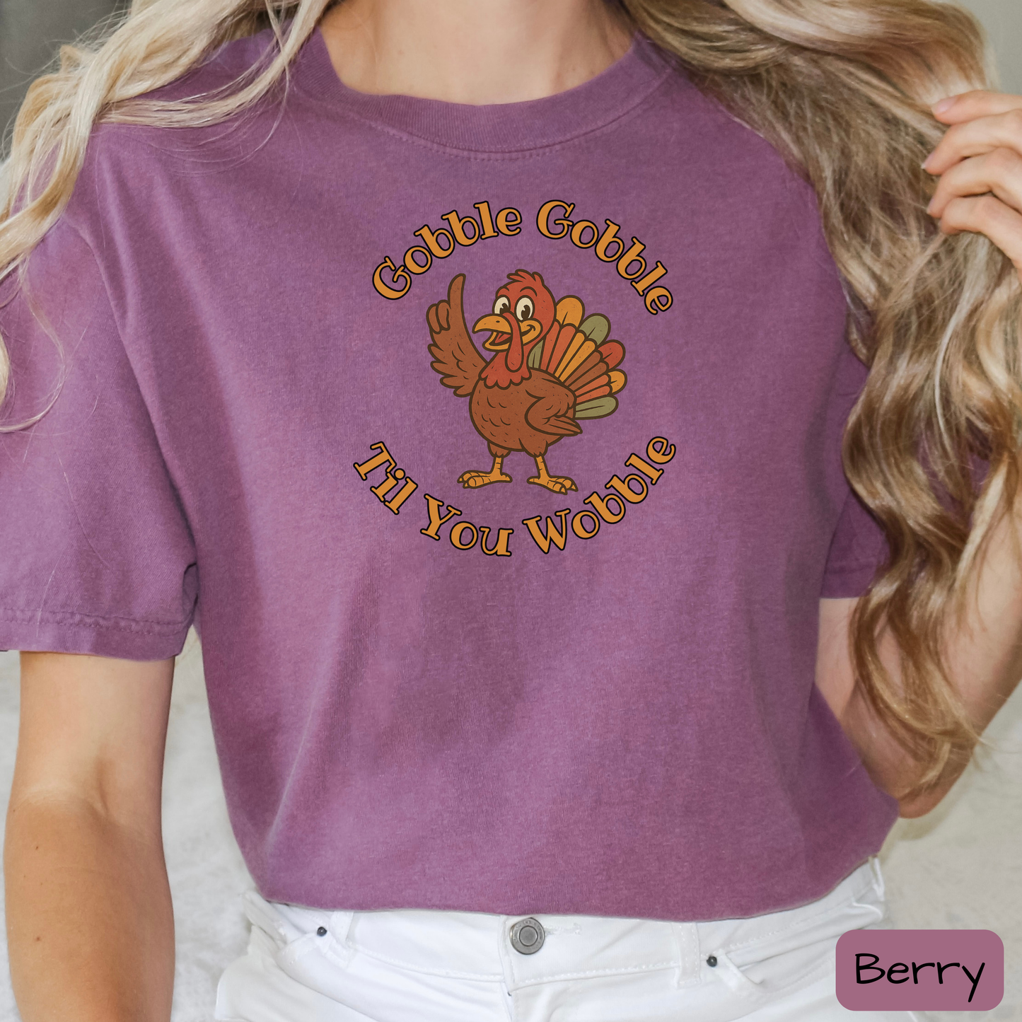 Gobble Gobble Til You Wobble Funny Thanksgiving Turkey Shirt, Trending Tee
