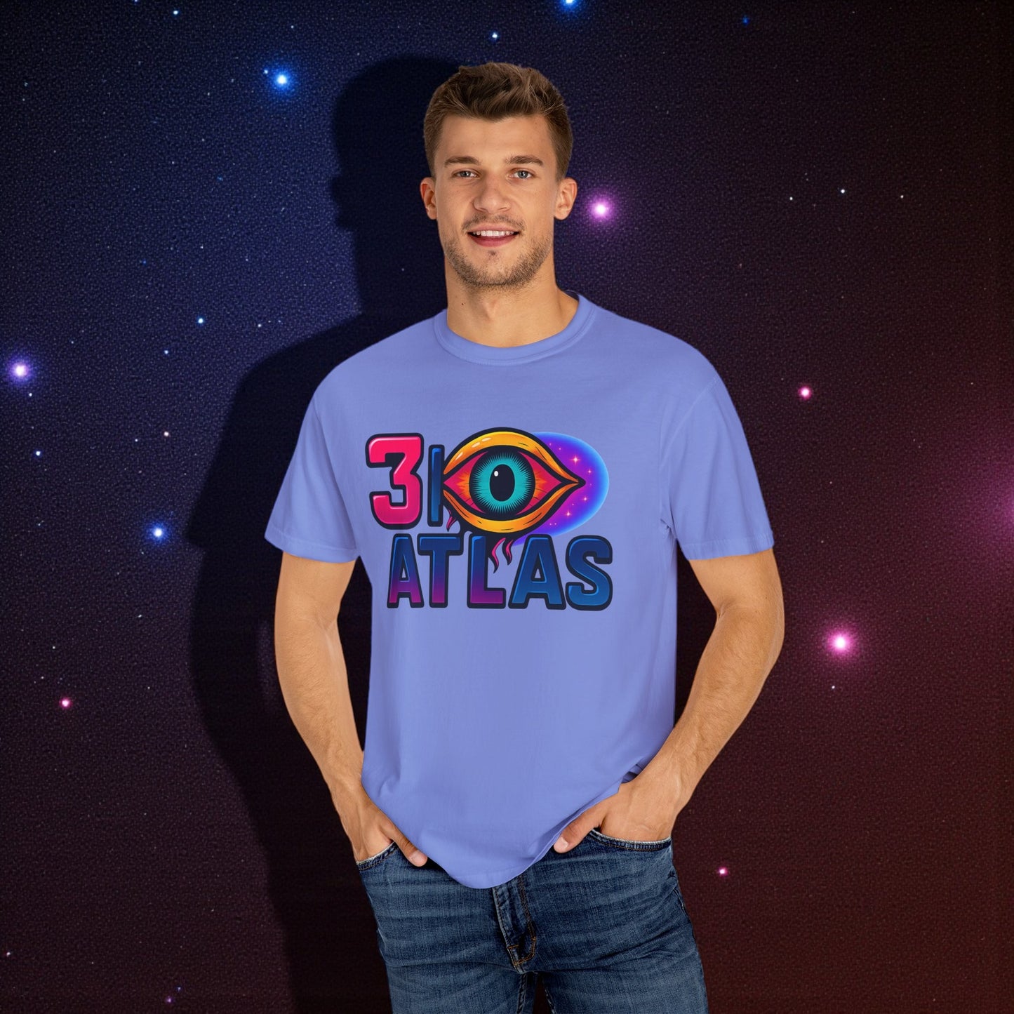 3i/Atlas Graphic Tee – Cosmic Alien Eye Shirt, Trippy Space T-Shirt, Space Enthusiast, Trending
