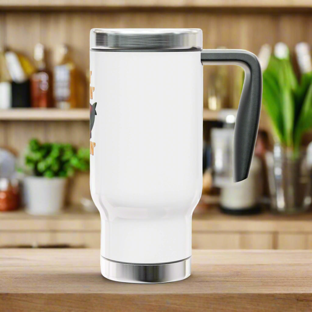 Fishing-Themed Travel Mug – Fishin' Grillin' and Chillin', Insulated Coffee Cup, Outdoor Adventure Gift, Camping Mug, Fisherman Travel Fishing is Life