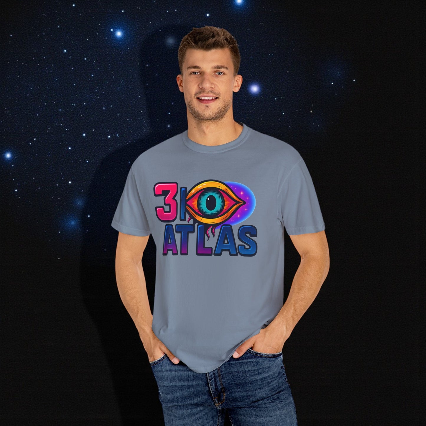 3i/Atlas Graphic Tee – Cosmic Alien Eye Shirt, Trippy Space T-Shirt, Space Enthusiast, Trending