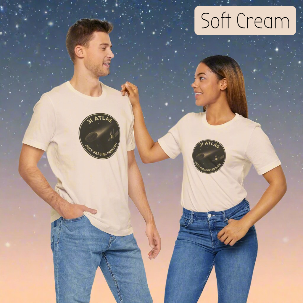 3i/Atlas Tee – Just Passing Through Edition Stylish Graphic Tee for Space Enthusiasts | Trending Design, Casual Wear, Gift for Astronaut Lovers, Birthday Gift