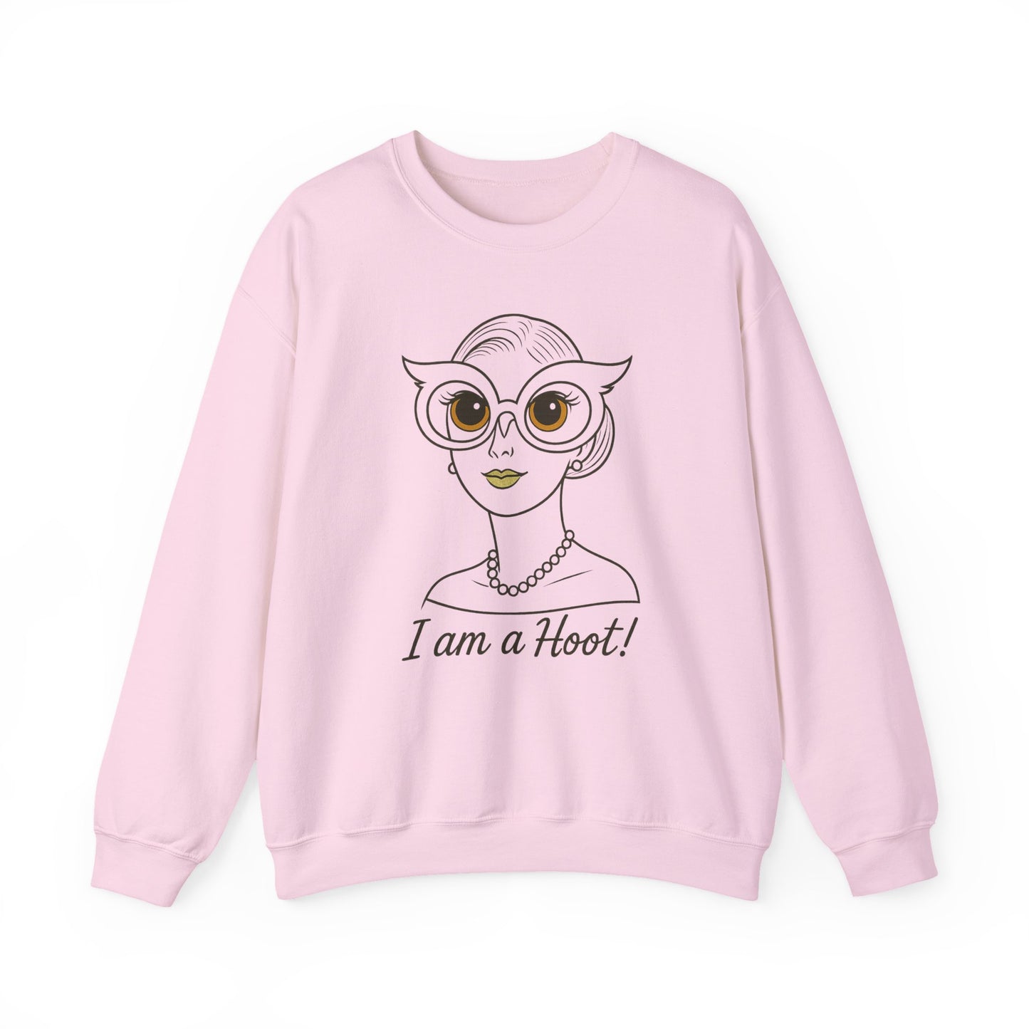 I Am a Hoot Sweatshirt | Funny Retro Owl Glasses Crewneck | Quirky Gift for Book Lovers, Teachers, Friends Feel Good