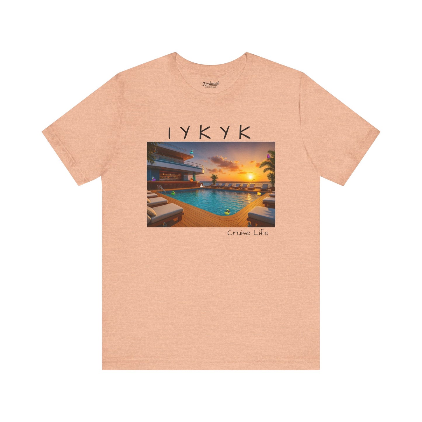 IYKYK Cruise Life Shirt with Hidden Ducks, Pool Deck, Funny Conversation Starter Tee for Travelers & Cruisers