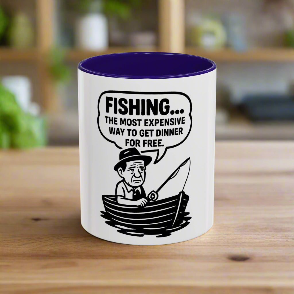 Humorous Fishing Mug - Perfect Gift for Anglers, Coffee Lovers, Father's Day, Unique Kitchen Decor, Fishing Quotes, Fishing is Life
