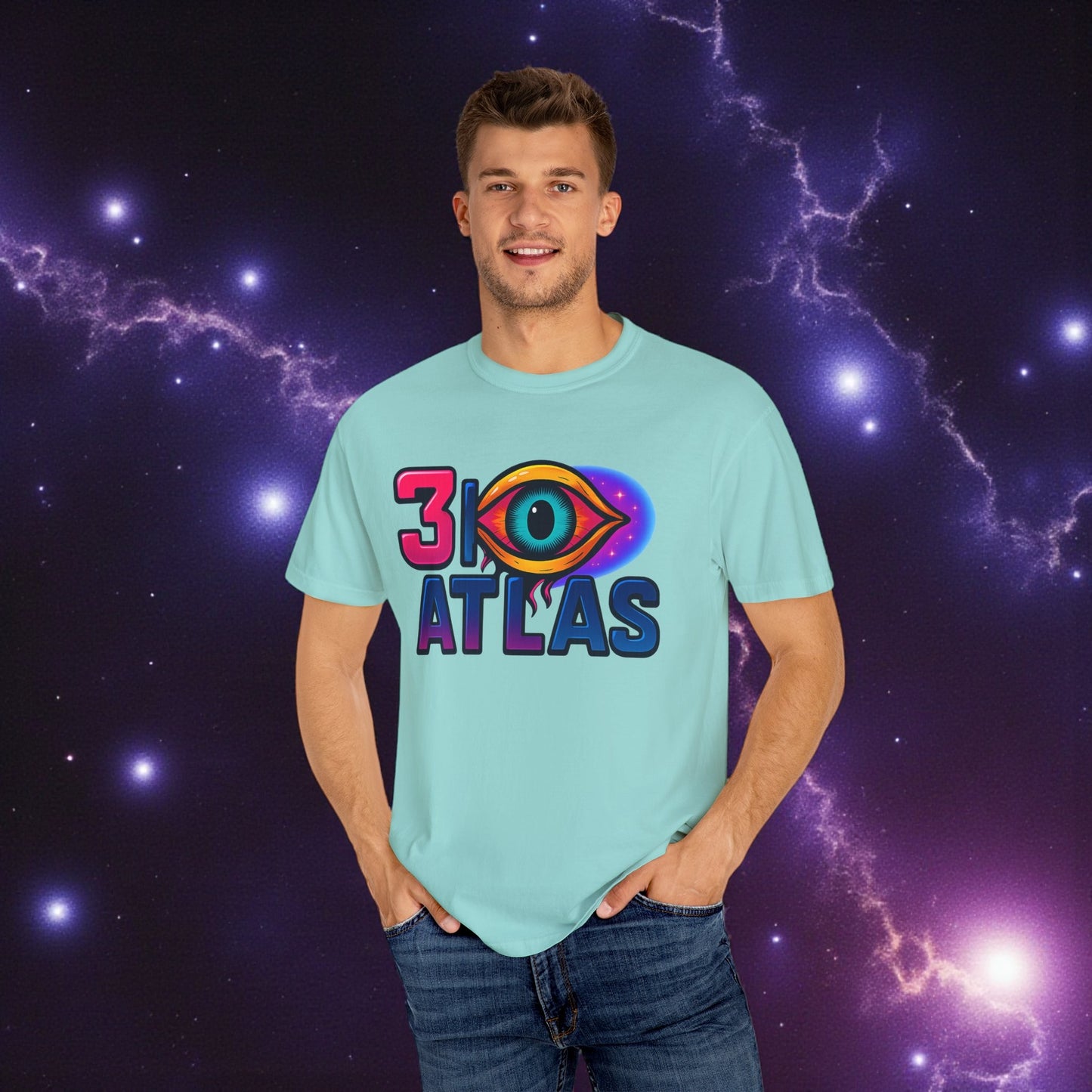 3i/Atlas Graphic Tee – Cosmic Alien Eye Shirt, Trippy Space T-Shirt, Space Enthusiast, Trending