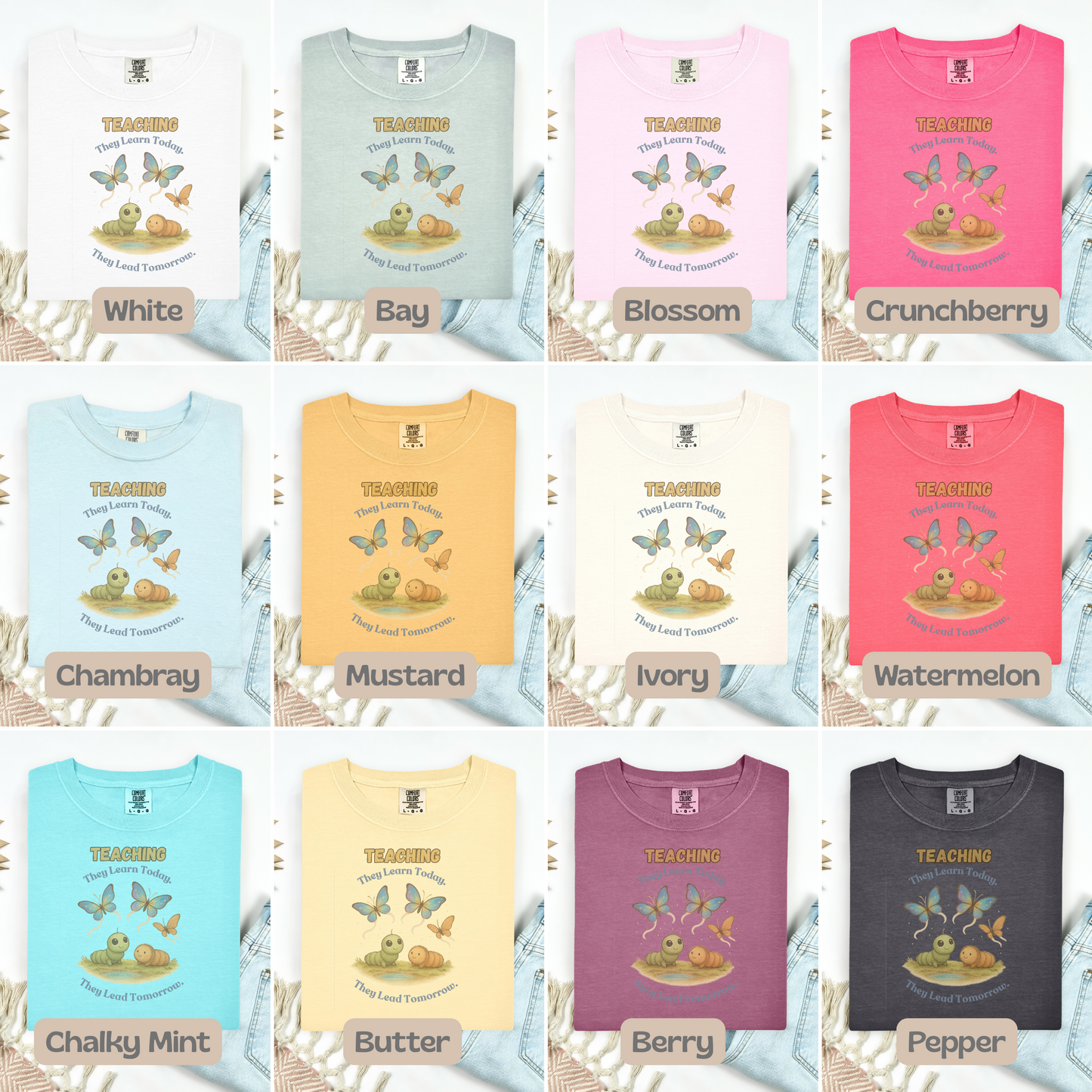 Inspirational Teaching T-Shirt, Cozy Gift for Educators, Classroom Gift Idea, Teaching and Learning, Motivational Shirt, Butterfly Design, Feel Good Tee