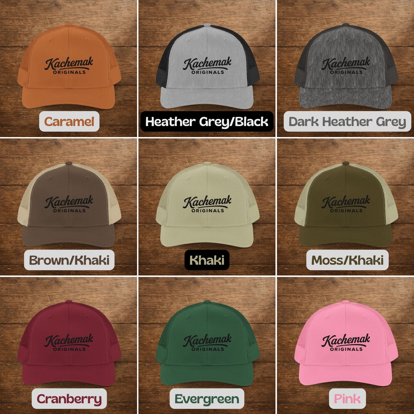Kachemak Originals Snapback Trucker Cap, Stylish Outdoor Hat, Perfect Gift for Adventurers, KO Select