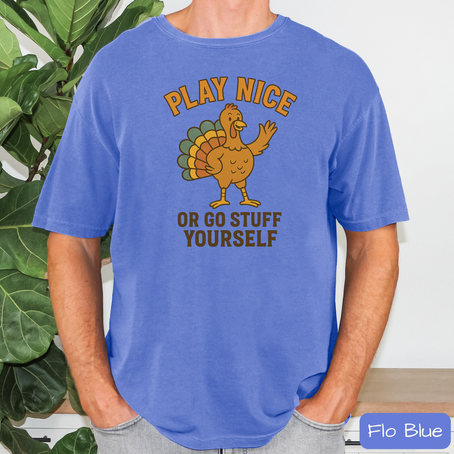Play Nice Or Go Stuff Yourself Shirt – Funny Thanksgiving Tee for Adults, Trending T-Shirt