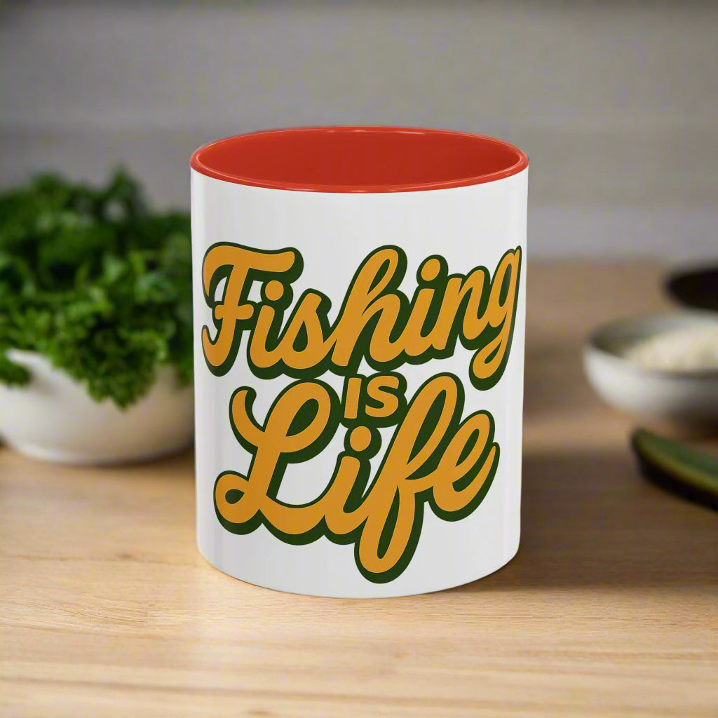 Fishing Is Life Coffee Mug – Perfect for Anglers, Unique Gift for Fishing Lovers, Campfire and Outdoor Adventures