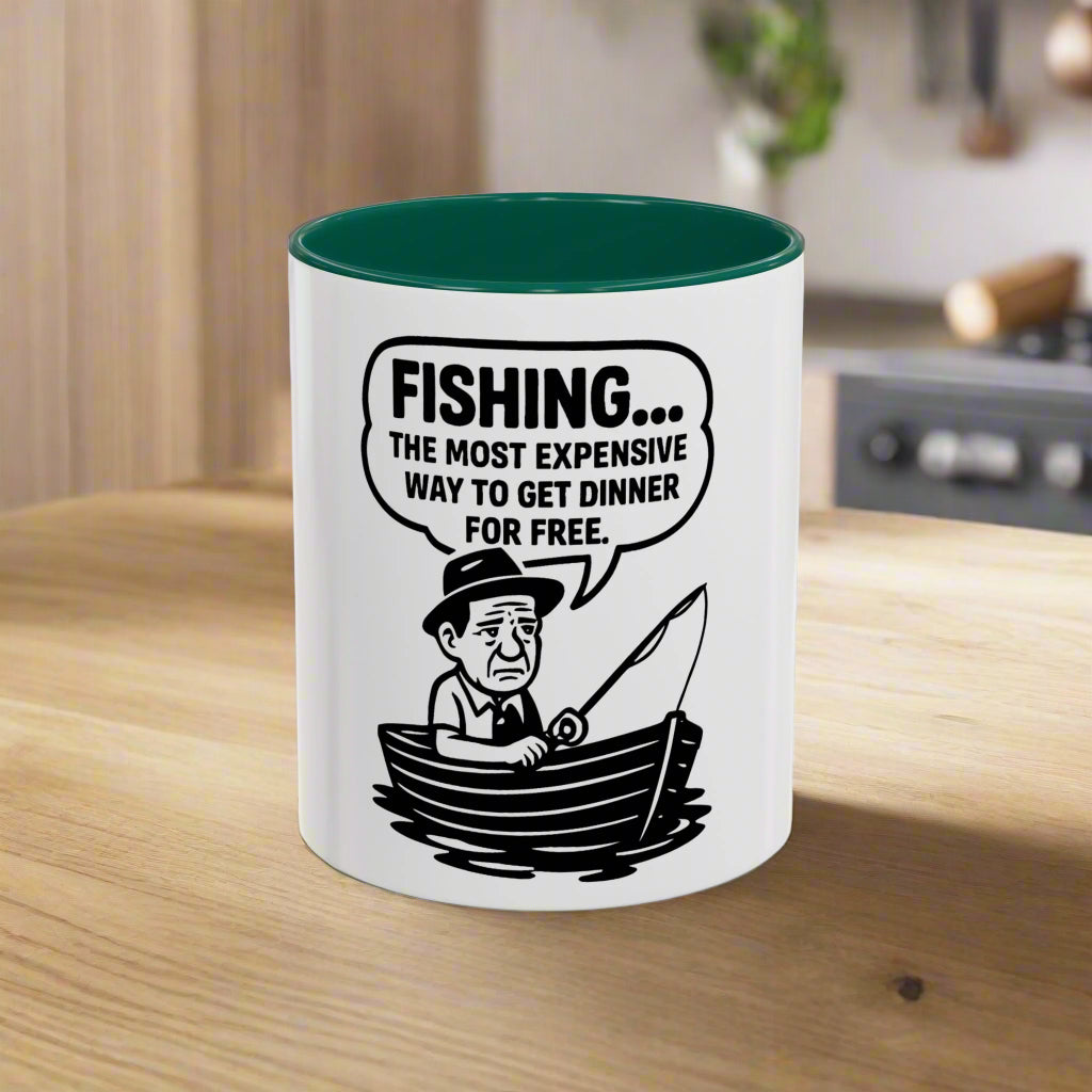 Humorous Fishing Mug - Perfect Gift for Anglers, Coffee Lovers, Father's Day, Unique Kitchen Decor, Fishing Quotes, Fishing is Life