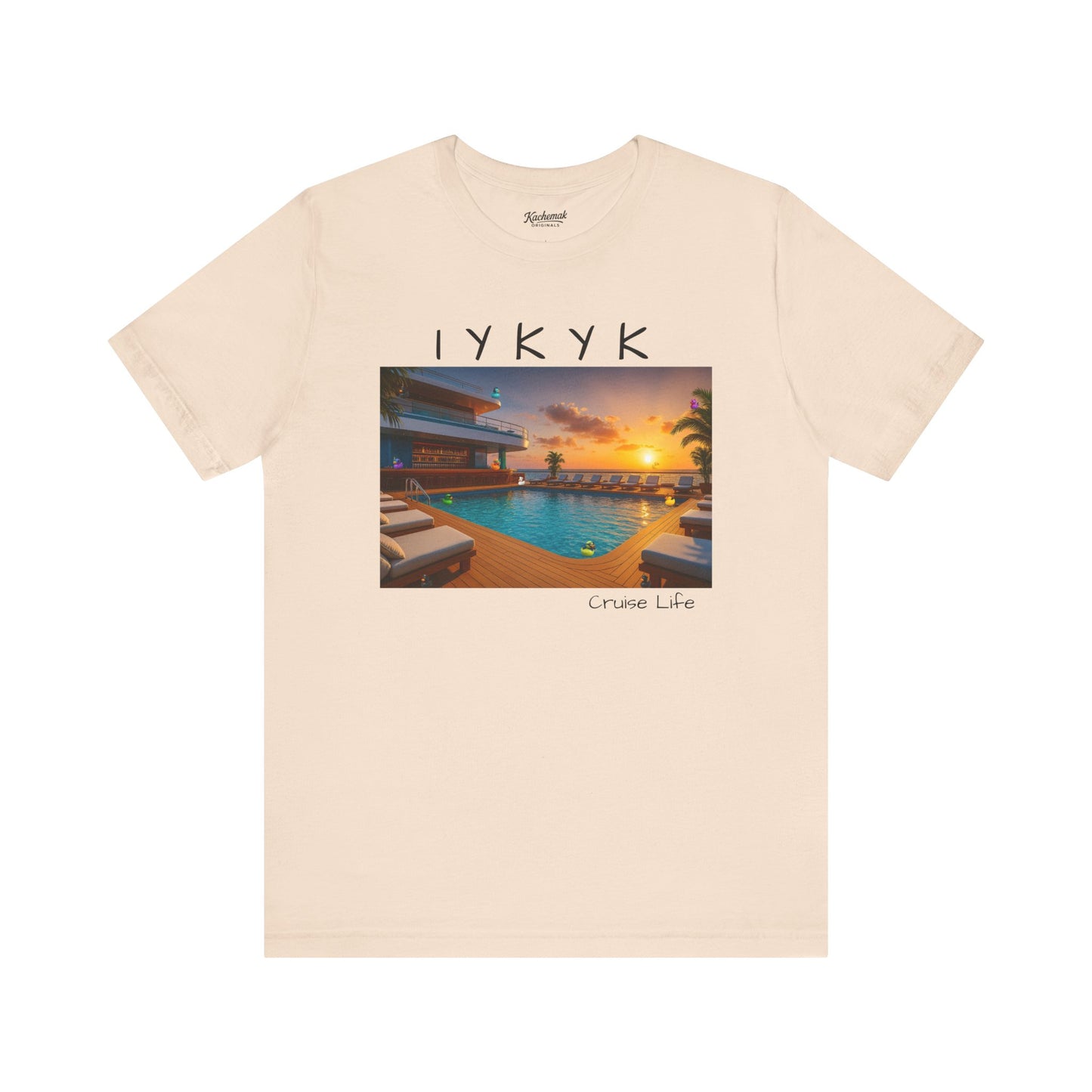 IYKYK Cruise Life Shirt with Hidden Ducks, Pool Deck, Funny Conversation Starter Tee for Travelers & Cruisers