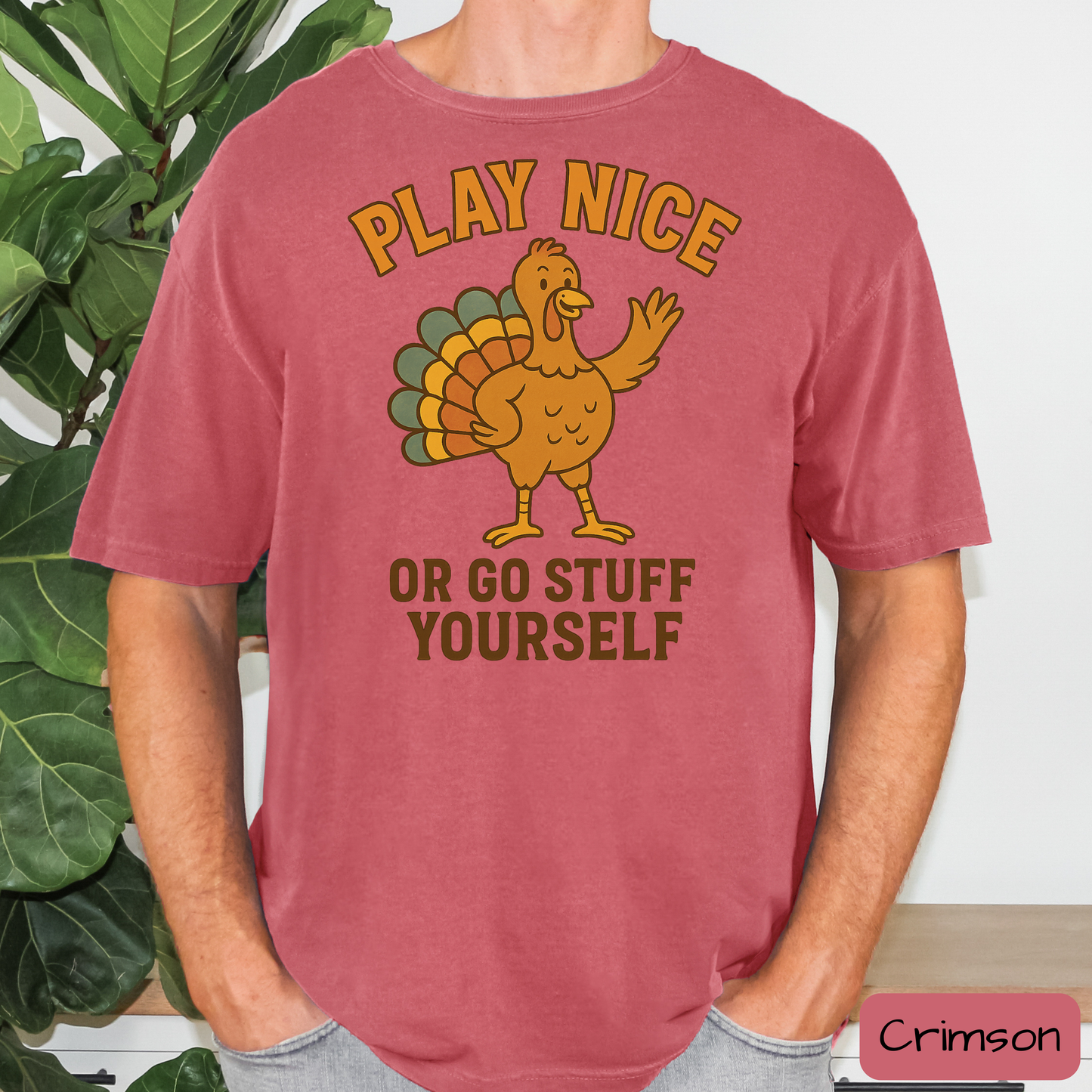 Play Nice Or Go Stuff Yourself Shirt – Funny Thanksgiving Tee for Adults, Trending T-Shirt