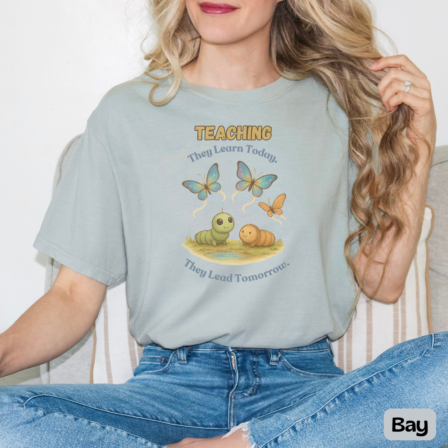Inspirational Teaching T-Shirt, Cozy Gift for Educators, Classroom Gift Idea, Teaching and Learning, Motivational Shirt, Butterfly Design, Feel Good Tee