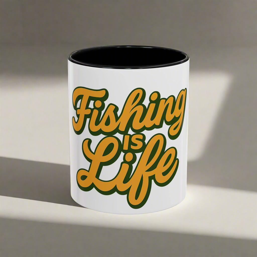 Fishing Is Life Coffee Mug – Perfect for Anglers, Unique Gift for Fishing Lovers, Campfire and Outdoor Adventures