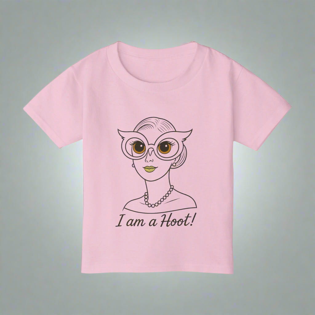 I Am a Hoot Kids Shirt | Funny Owl Glasses Youth Tee | Cute Retro Graphic Shirt for Book Lovers and Little Readers Feel Good