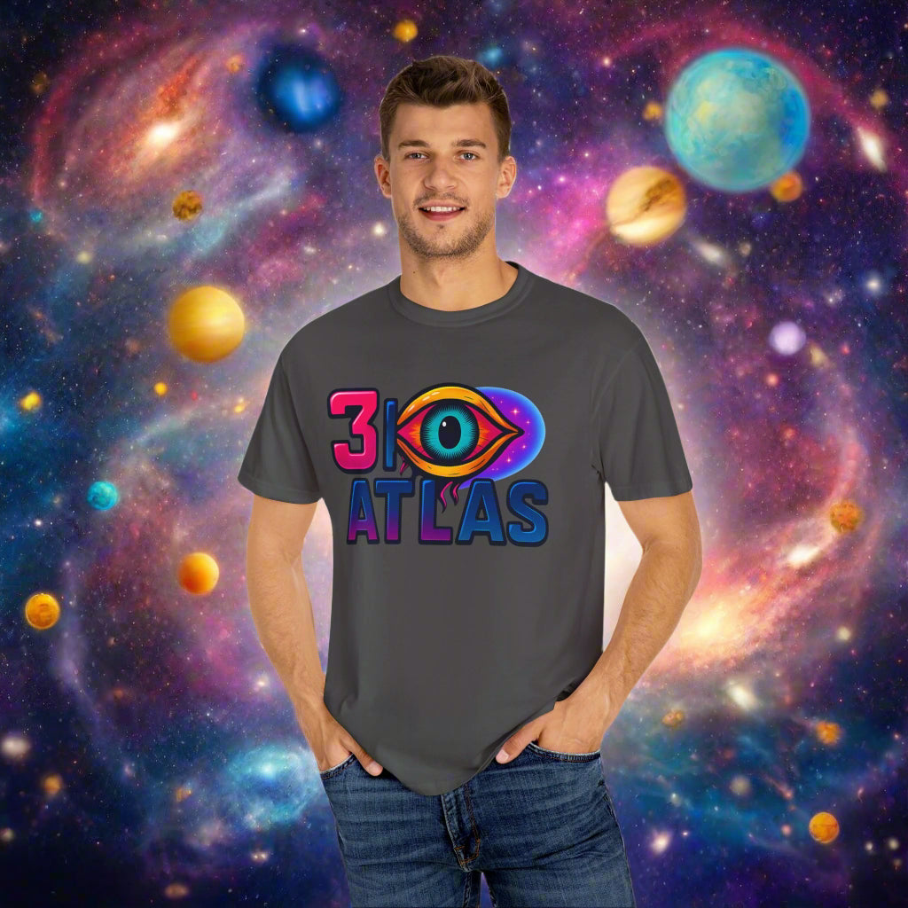 3i/Atlas Graphic Tee – Cosmic Alien Eye Shirt, Trippy Space T-Shirt, Space Enthusiast, Trending