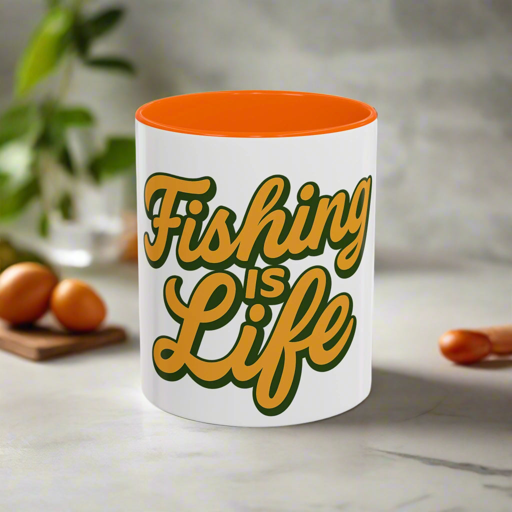 Fishing Is Life Coffee Mug – Perfect for Anglers, Unique Gift for Fishing Lovers, Campfire and Outdoor Adventures