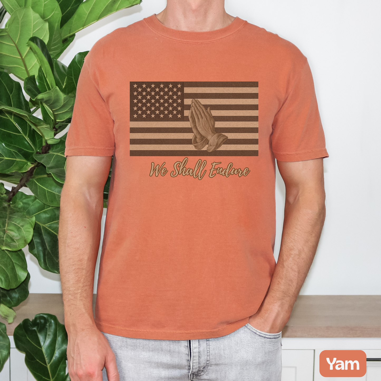 Patriotic Payer Shirt, American Flag Tee, Faith & Resilience T-Shirt, We Shall Endure, Independence Day Gift, US Flag, Freedom, Gift for Him & Patriots, Trending Tee