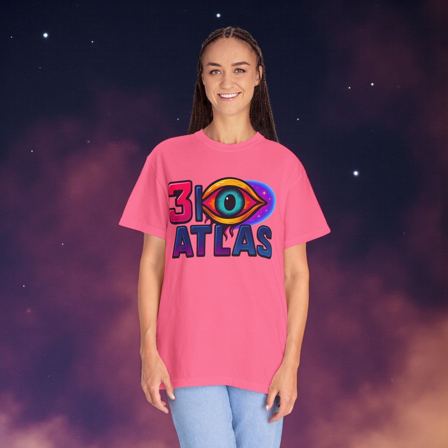 3i/Atlas Graphic Tee – Cosmic Alien Eye Shirt, Trippy Space T-Shirt, Space Enthusiast, Trending