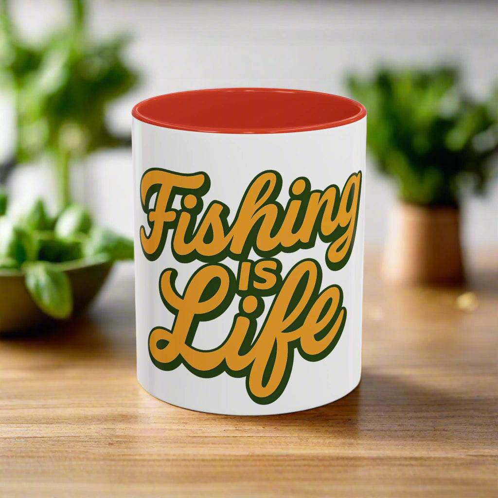 Fishing Is Life Coffee Mug – Perfect for Anglers, Unique Gift for Fishing Lovers, Campfire and Outdoor Adventures