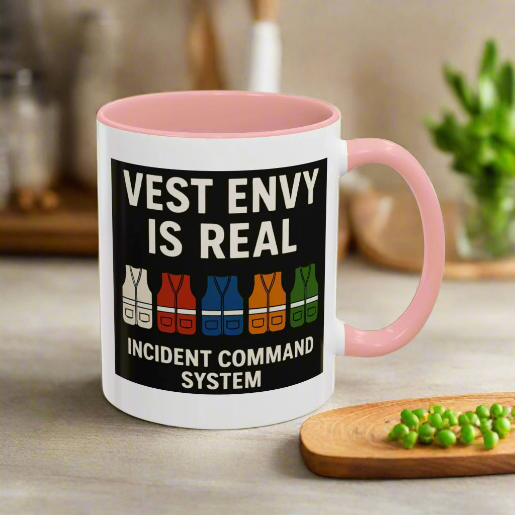 Vest Envy Is Real, Funny ICS Mug for Emergency Responders, Incident Command System Coffee Cup Gift, I.C.S.