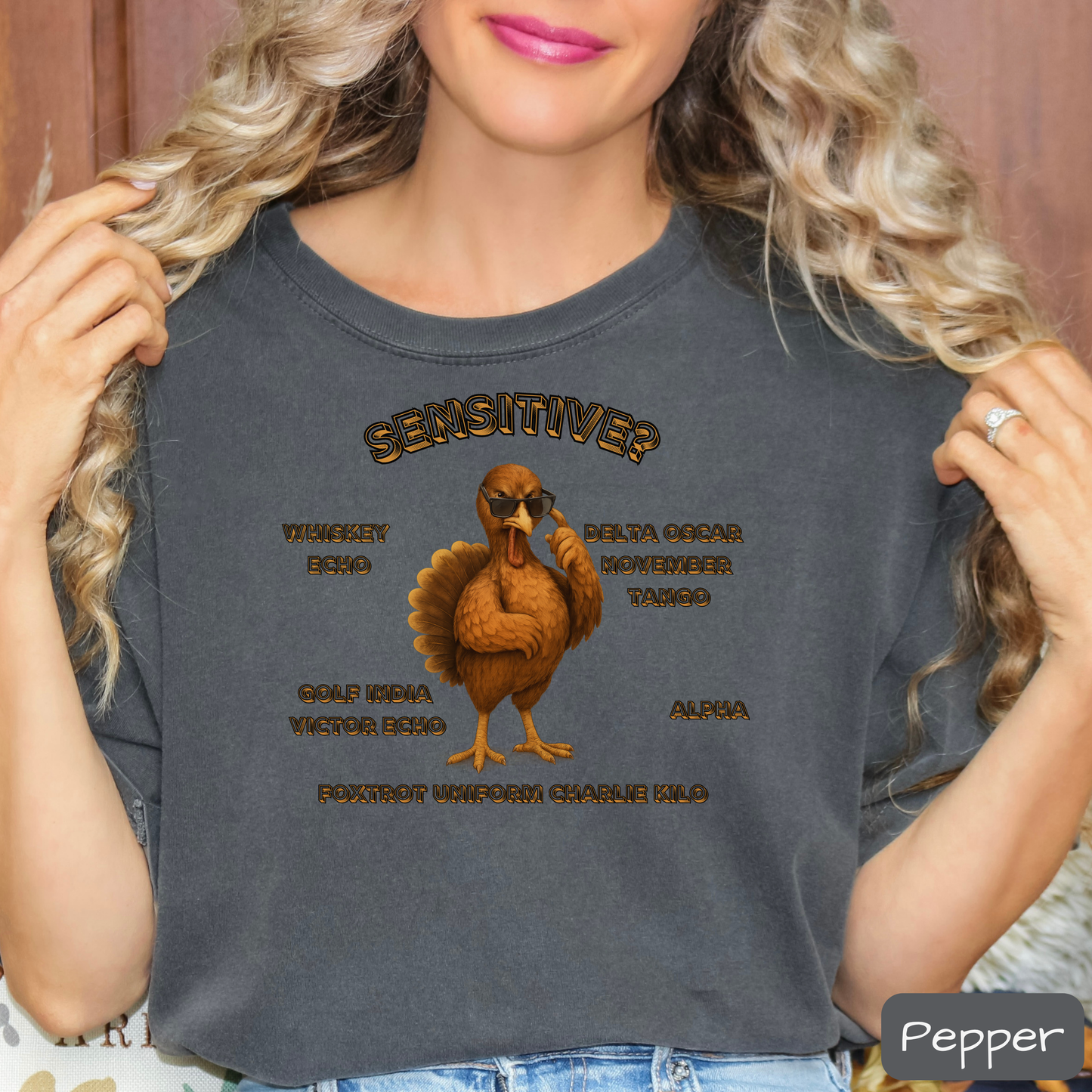 Sensitive Turkey We Don't Give a .... Shirt, Funny Thanksgiving Tee, WDGAF, Trending T-Shirt