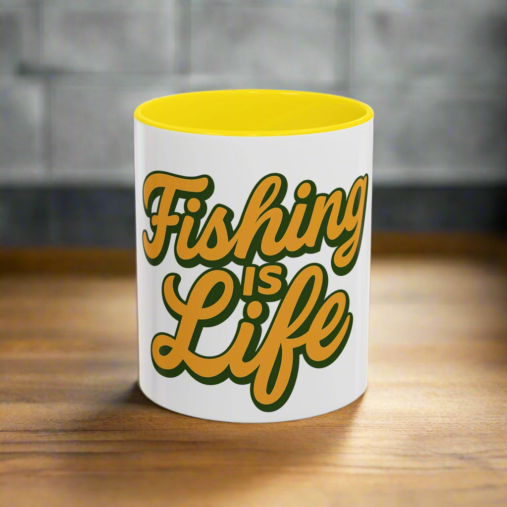 Fishing Is Life Coffee Mug – Perfect for Anglers, Unique Gift for Fishing Lovers, Campfire and Outdoor Adventures