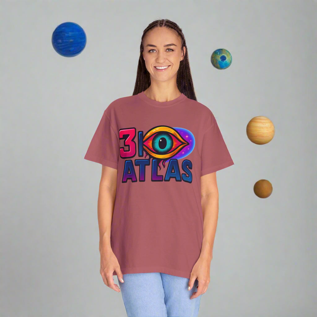 3i/Atlas Graphic Tee – Cosmic Alien Eye Shirt, Trippy Space T-Shirt, Space Enthusiast, Trending