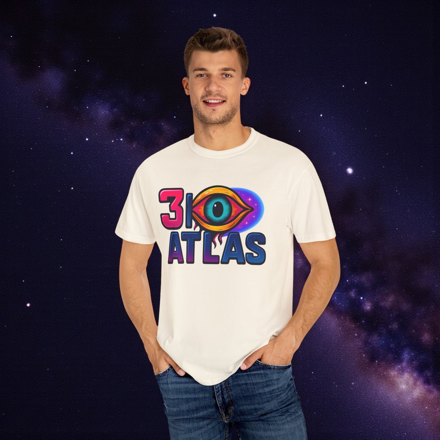 3i/Atlas Graphic Tee – Cosmic Alien Eye Shirt, Trippy Space T-Shirt, Space Enthusiast, Trending