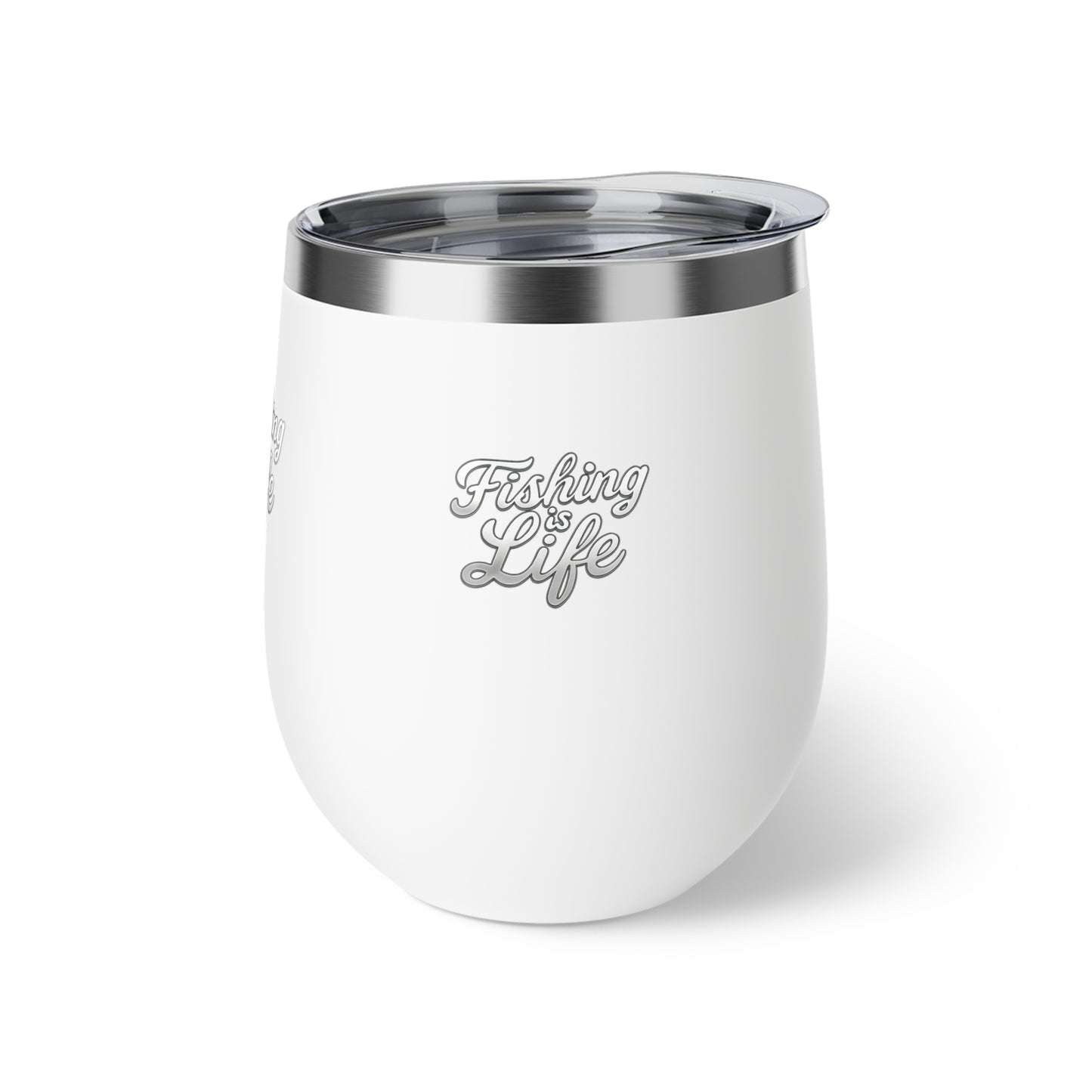 Fishing is Life Insulated Cup | Unique Fishing Gift, Outdoor Lover's Mug, Travel Cup, BPA-Free Drinkware, 12oz Coffee Cup, Wine Tumbler Fishing is Life