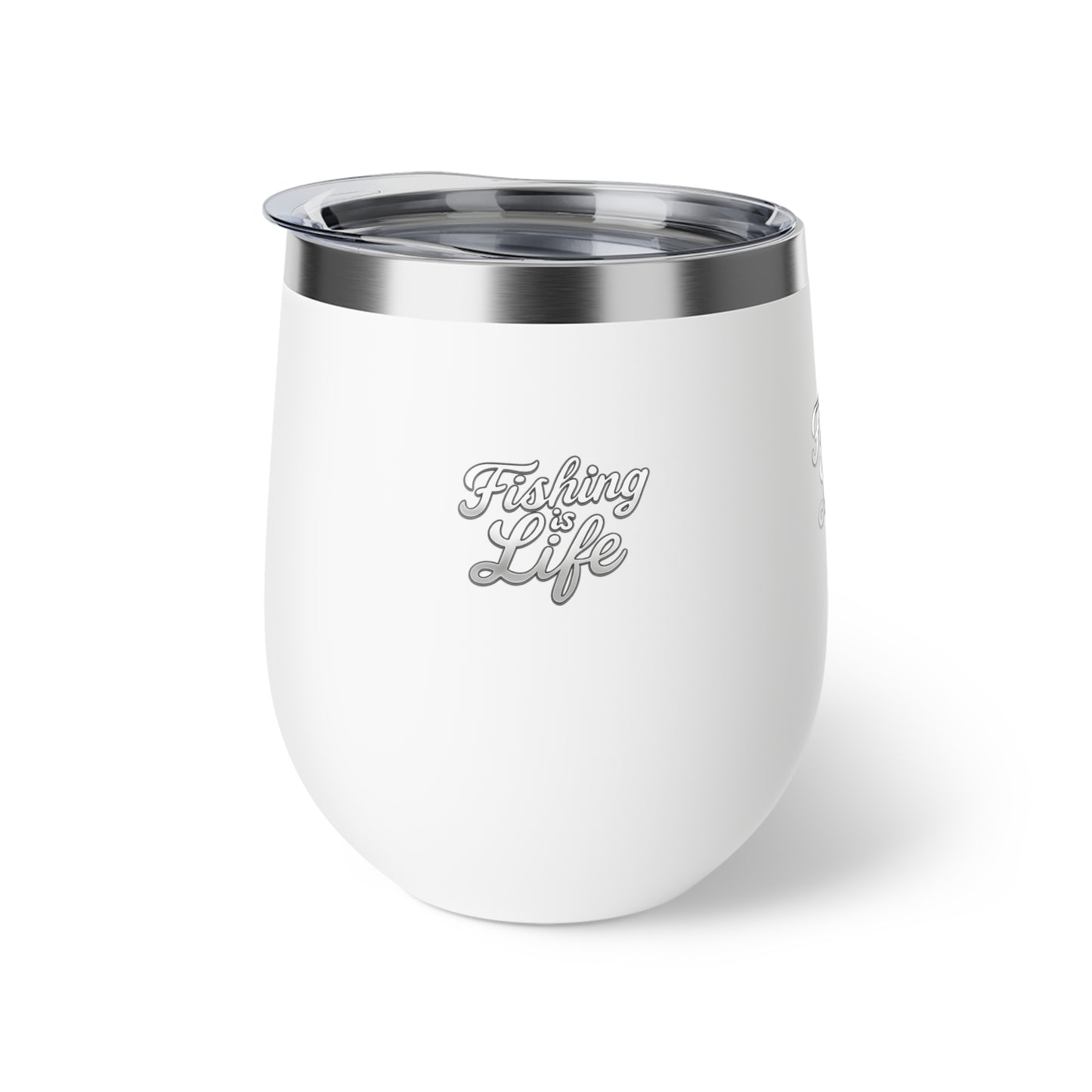 Fishing is Life Insulated Cup | Unique Fishing Gift, Outdoor Lover's Mug, Travel Cup, BPA-Free Drinkware, 12oz Coffee Cup, Wine Tumbler Fishing is Life