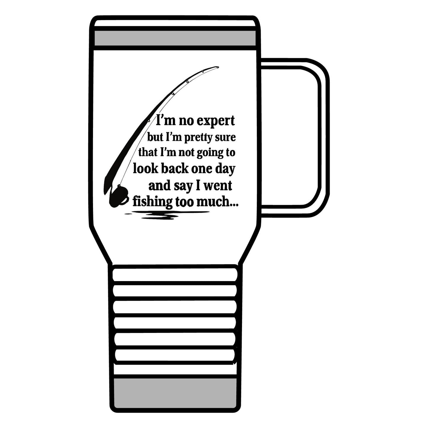 Fishing Travel Mug - 20oz, Outdoor Coffee Cup, Fisherman Gift, Portable Insulated Mug, Adventure Travel Tumbler Fishing is Life