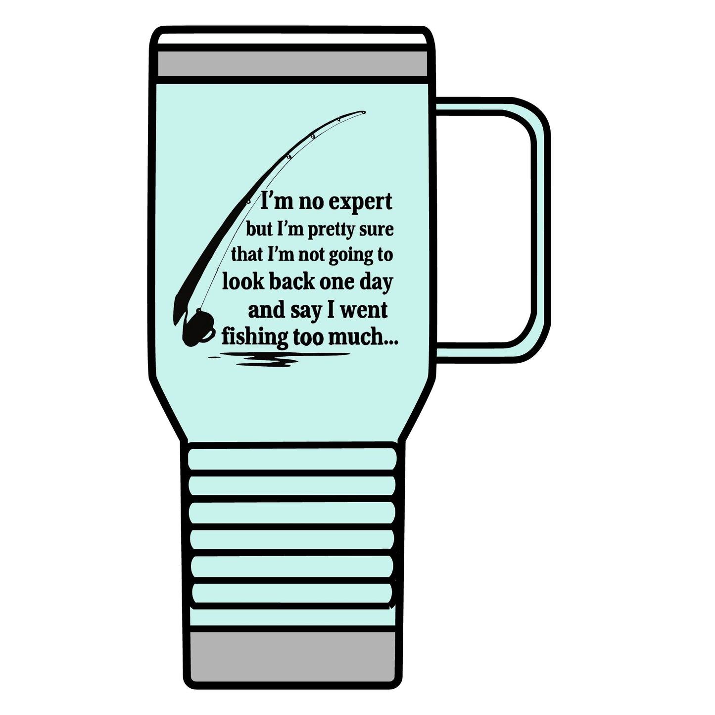 Fishing Travel Mug - 20oz, Outdoor Coffee Cup, Fisherman Gift, Portable Insulated Mug, Adventure Travel Tumbler Fishing is Life