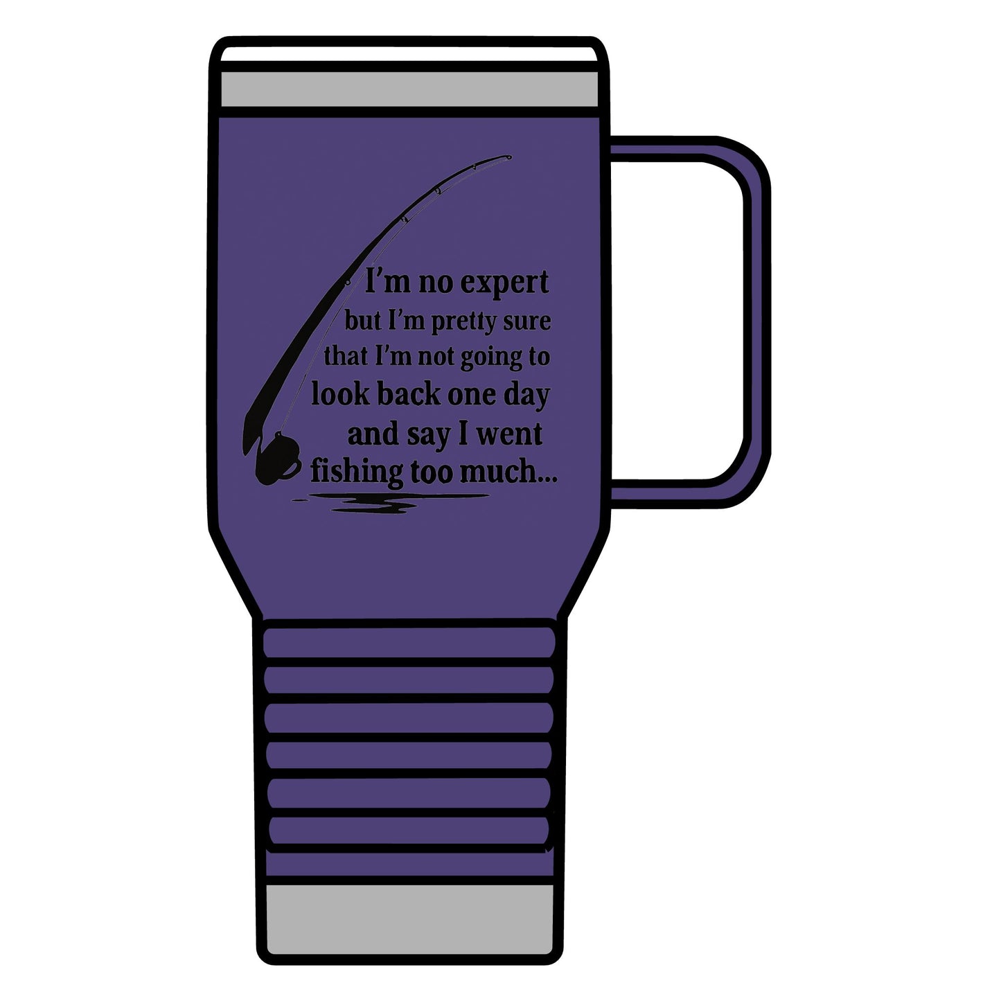 Fishing Travel Mug - 20oz, Outdoor Coffee Cup, Fisherman Gift, Portable Insulated Mug, Adventure Travel Tumbler Fishing is Life