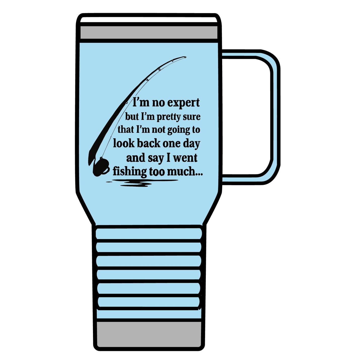 Fishing Travel Mug - 20oz, Outdoor Coffee Cup, Fisherman Gift, Portable Insulated Mug, Adventure Travel Tumbler Fishing is Life