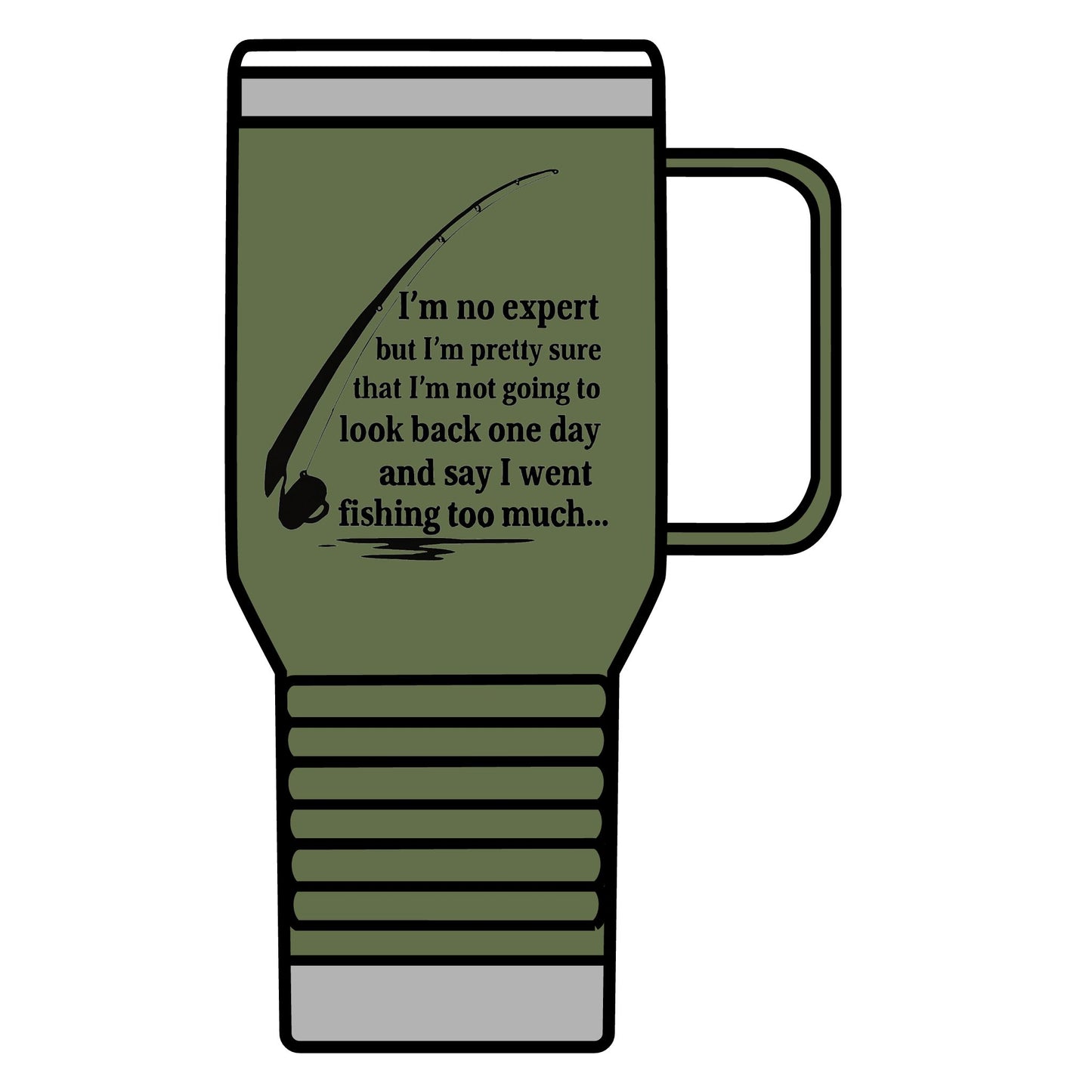 Fishing Travel Mug - 20oz, Outdoor Coffee Cup, Fisherman Gift, Portable Insulated Mug, Adventure Travel Tumbler Fishing is Life