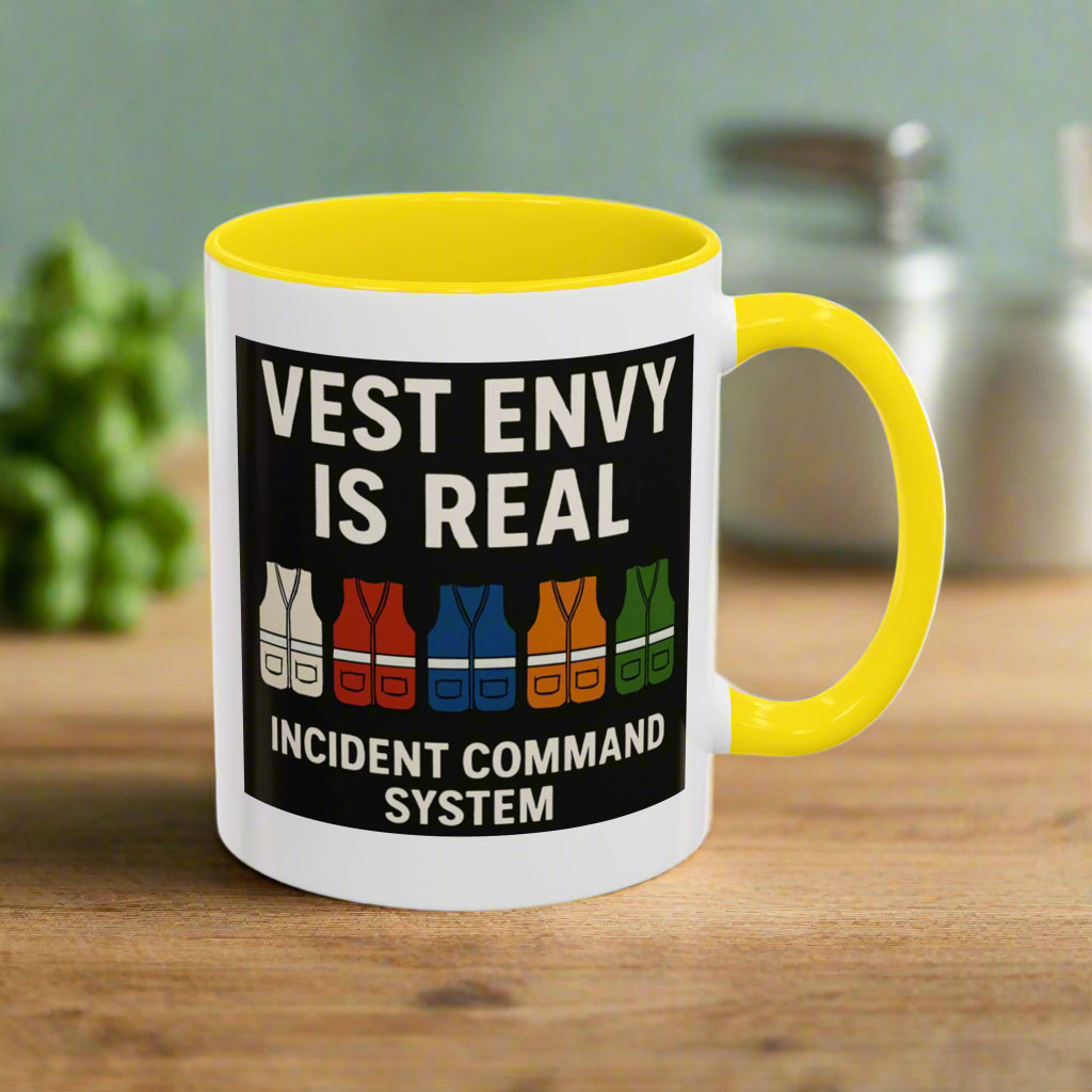 Vest Envy Is Real, Funny ICS Mug for Emergency Responders, Incident Command System Coffee Cup Gift, I.C.S.