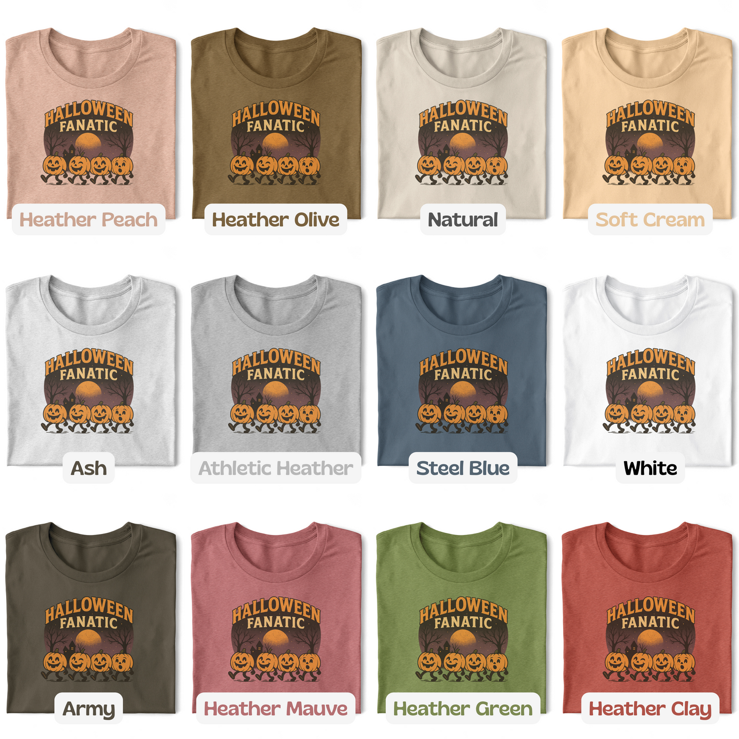 Halloween Fanatic Pumpkins T-Shirt, Spooky Cute Jack-O-Lantern Tee, Haunted House Graphic, Gift for Halloween Lovers