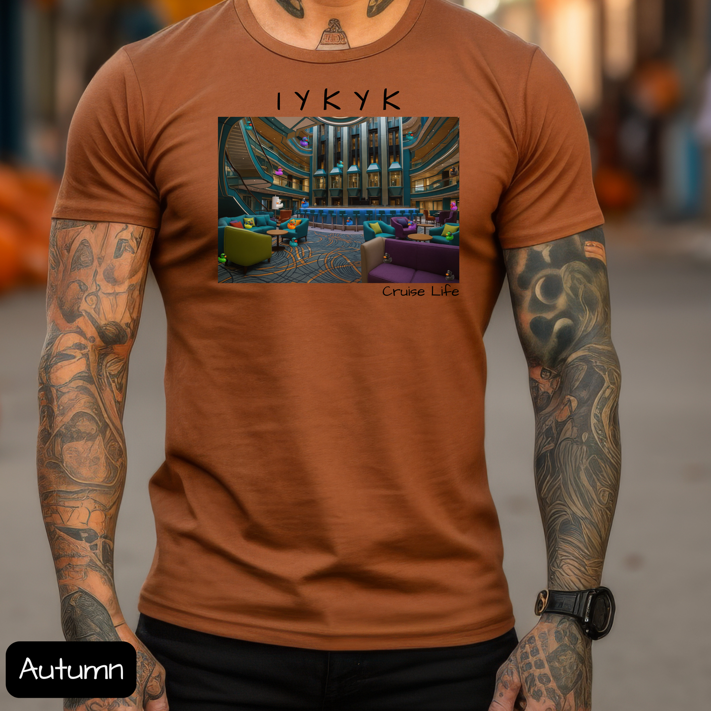 IYKYK Cruise Life Shirt with Hidden Ducks, Funny Conversation Starter Tee for Travelers & Cruisers