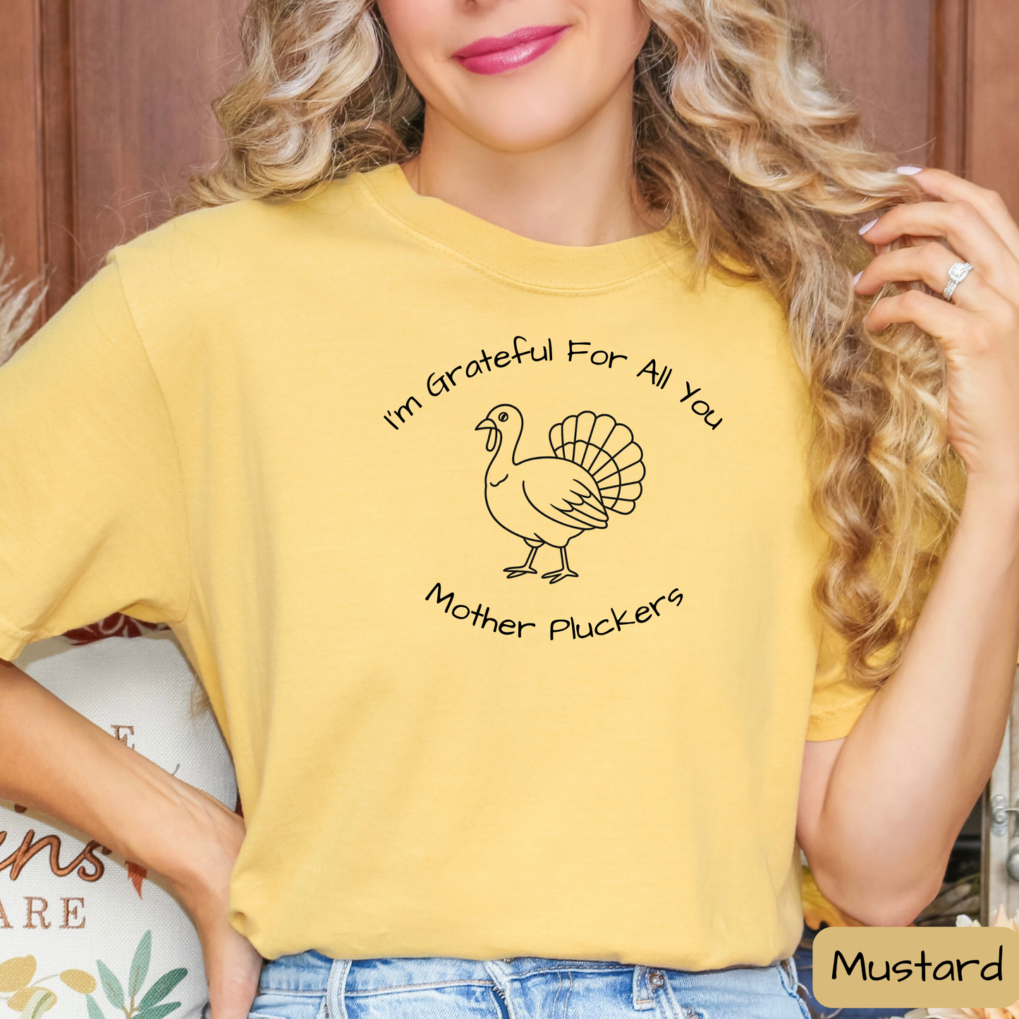 Thanksgiving Shirt I Love All You Mother Pluckers, Funny Thanksgiving Tee for Adults, Trending T-Shirt