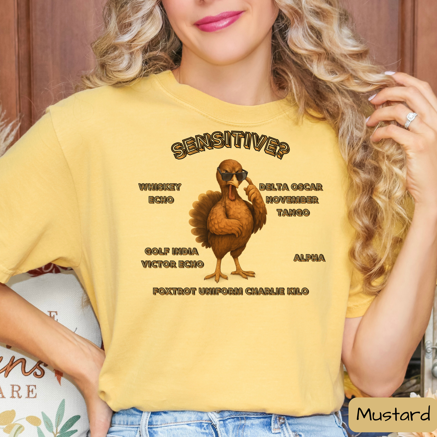 Sensitive Turkey We Don't Give a .... Shirt, Funny Thanksgiving Tee, WDGAF, Trending T-Shirt