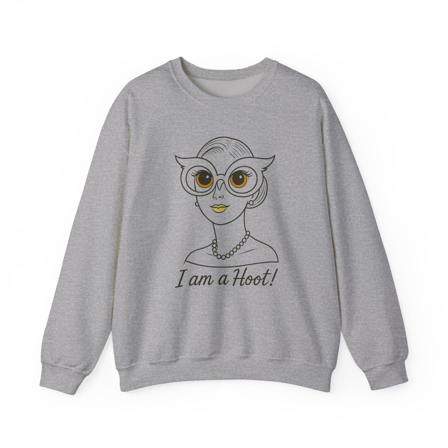 I Am a Hoot Sweatshirt | Funny Retro Owl Glasses Crewneck | Quirky Gift for Book Lovers, Teachers, Friends Feel Good