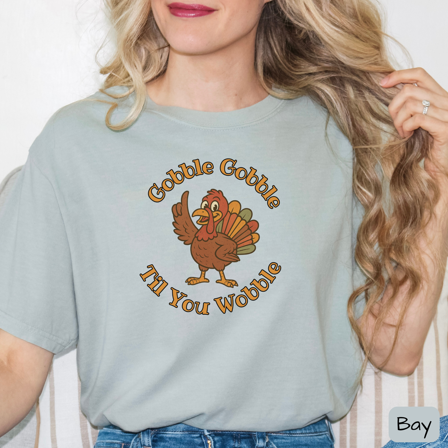 Gobble Gobble Til You Wobble Funny Thanksgiving Turkey Shirt, Trending Tee